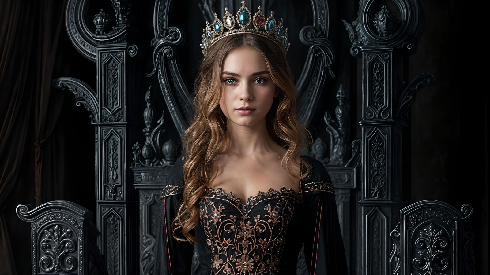 Agate Throne: Dark Fantasy Princess Portrait