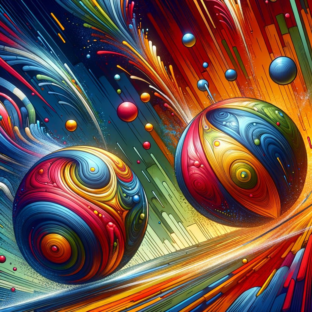 Vibrant Abstract Spheres Playing Joyfully