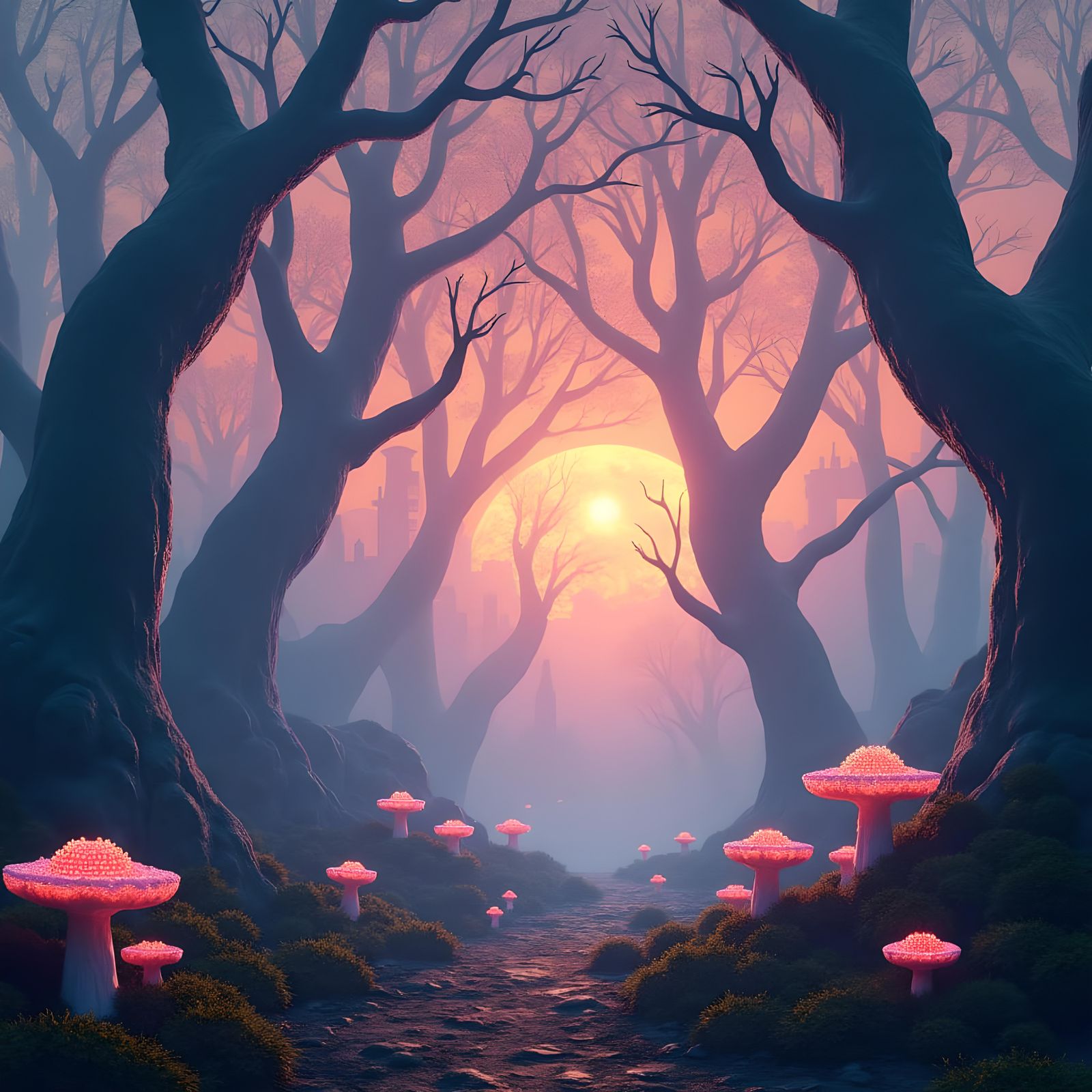 Fantastical Matte Painting with Intricate Details