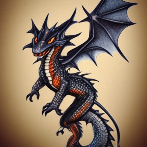 Cute Dragon Illustration