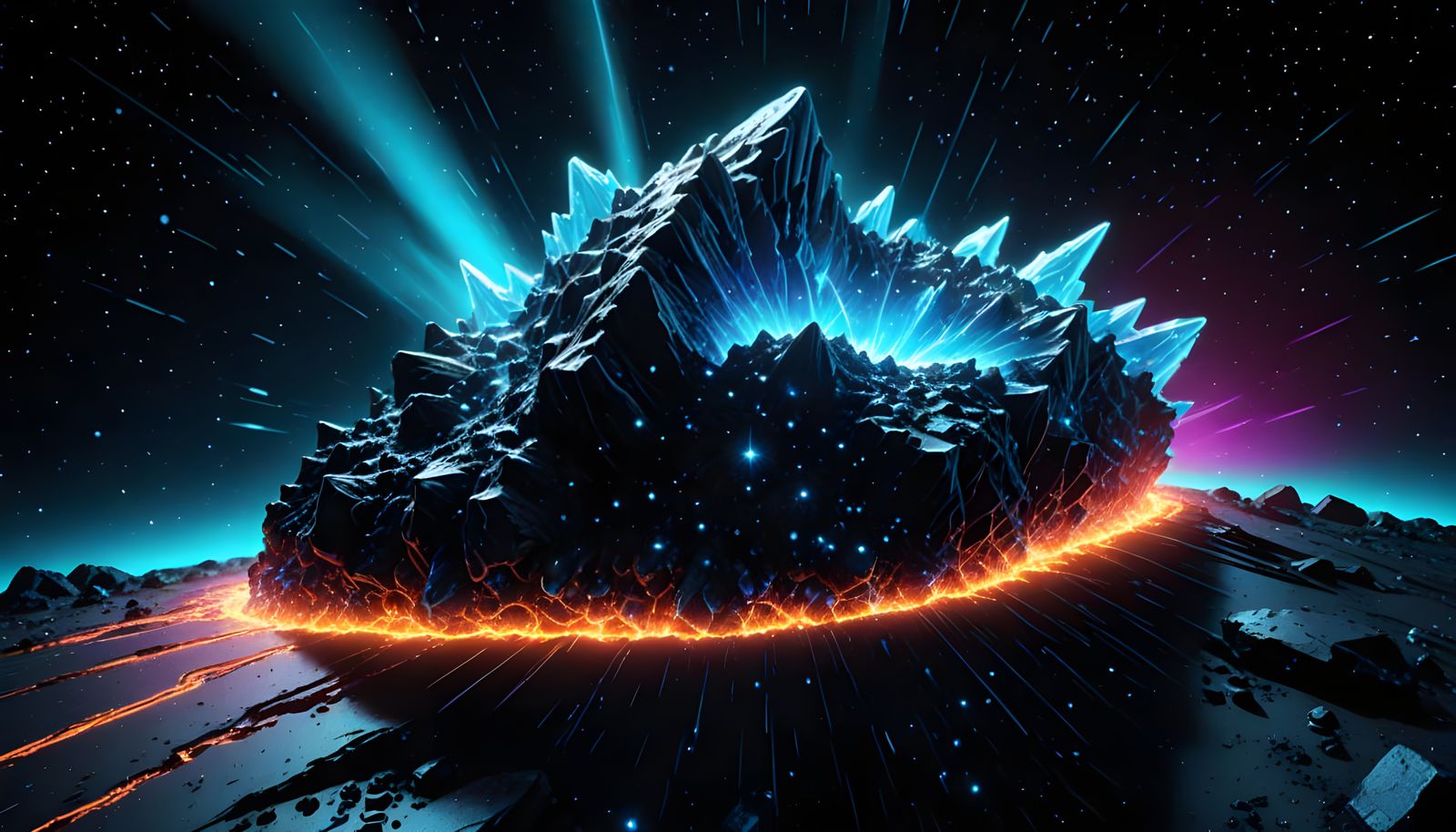 Vibrant Light Patterns on Cosmic Icy Comet Surface