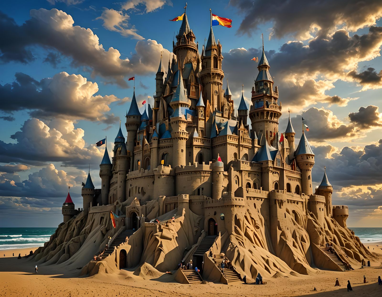 Crafting a Majestic Sandcastle Kingdom Along the Shoreline