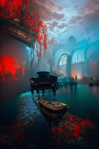 Vampire Masquerade: Impressionist Matte Painting