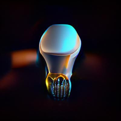 Glowing Lightbulb in Digital Art Style
