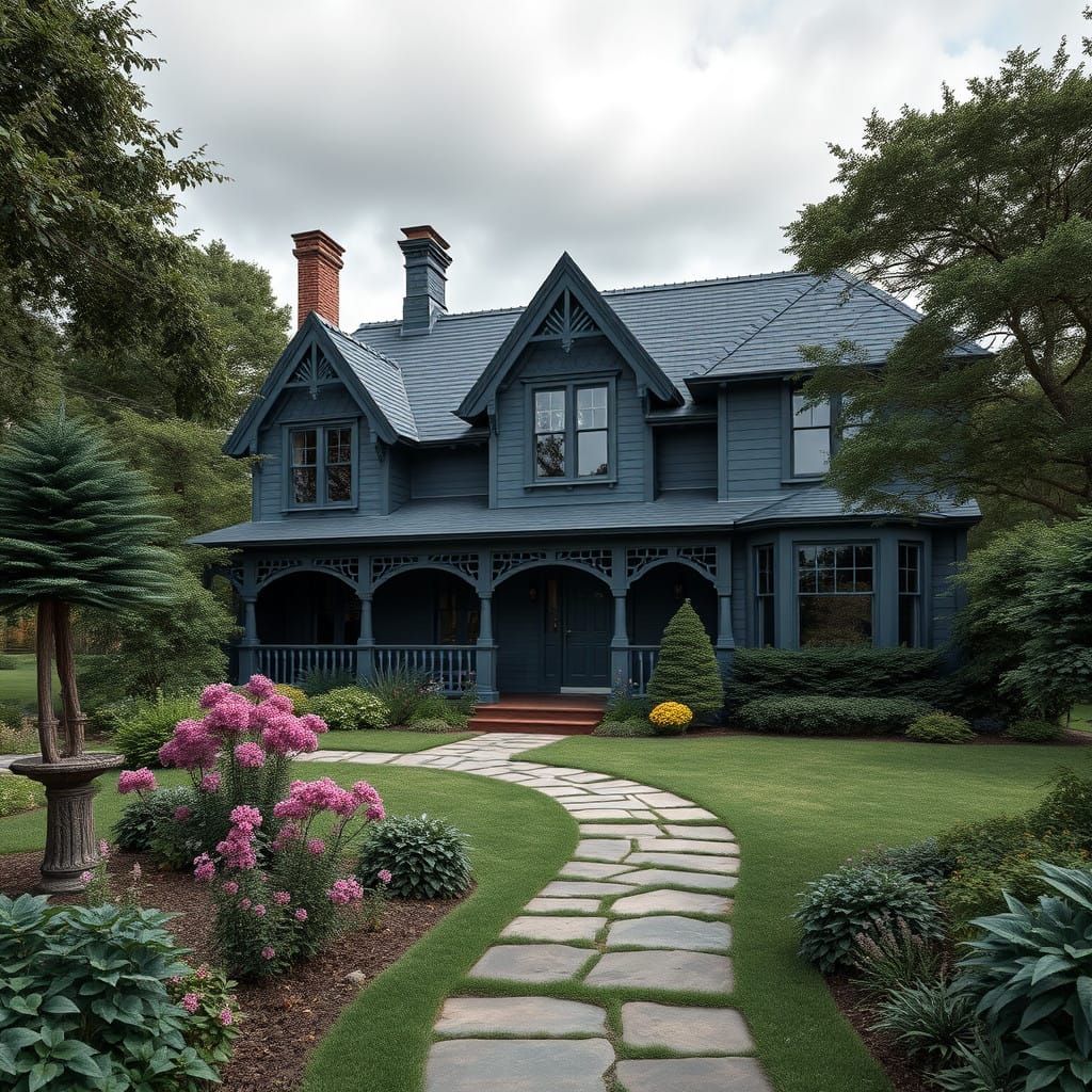A Dreamy Victorian Cottage Scene