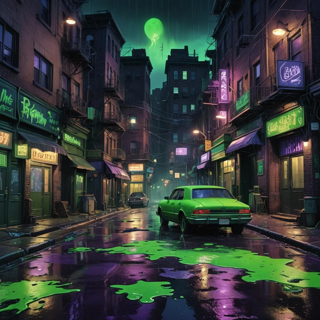 Green Slime Dark Fantasy Concept Art