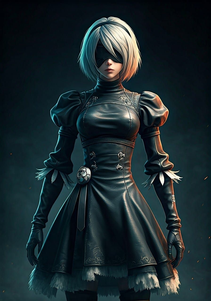 Android Assassin 2B in Heroic Pose