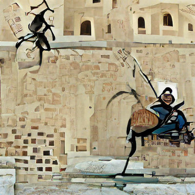 Mamluk Archer Rides Away Laughing