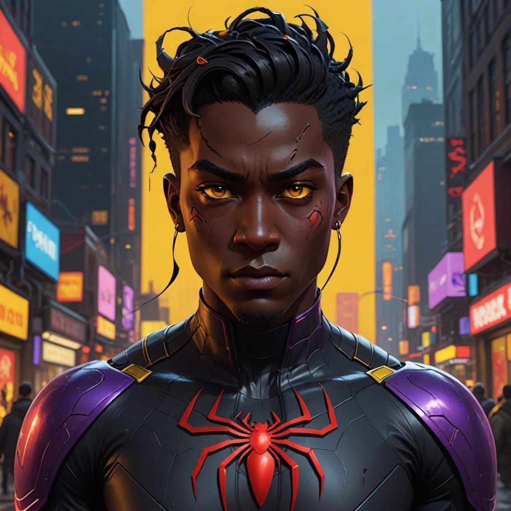 Heroic Spidersona in Marvel Comic Book Style