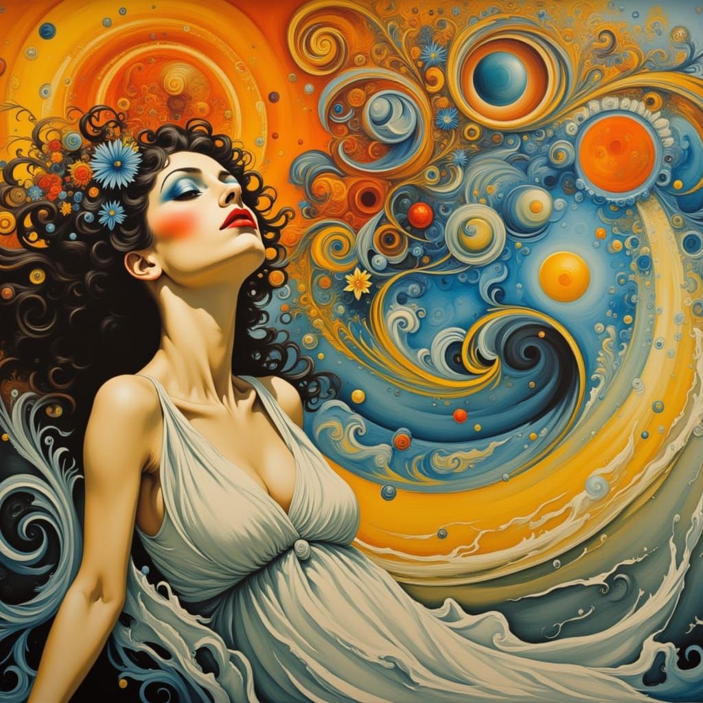 Abstract Concept of Time as Digital Art