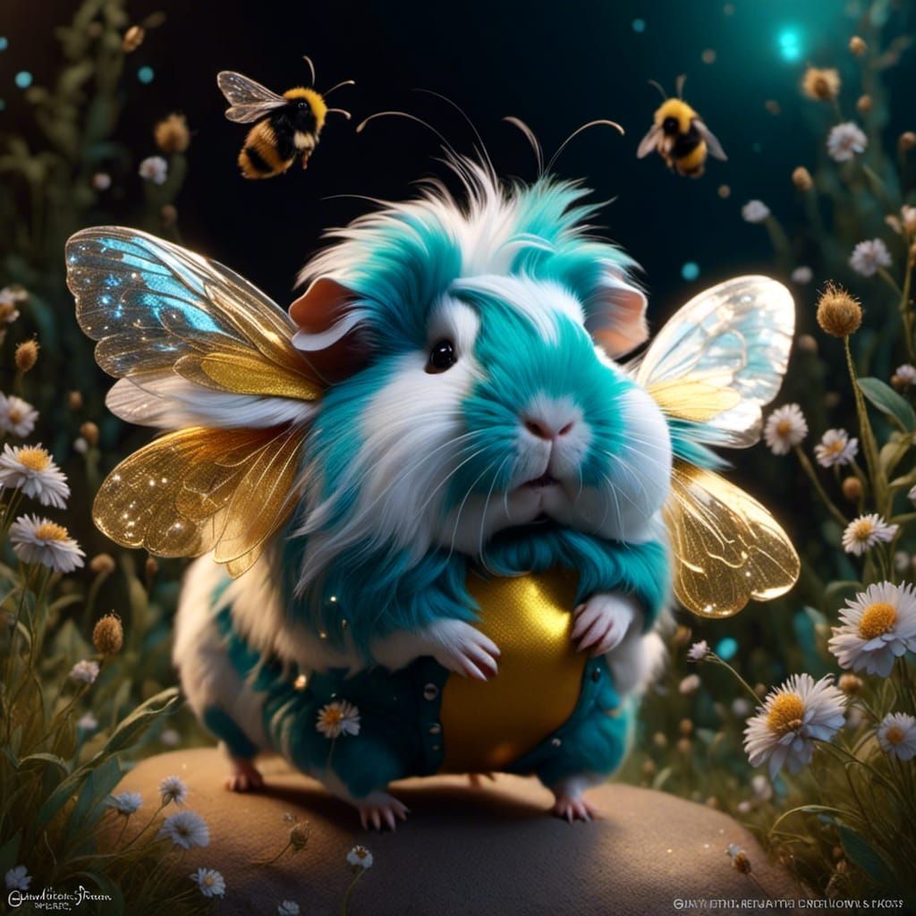 Guinea Pig Bumble Bee Chibi Creature