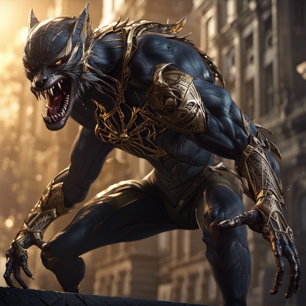 Armored Spider-Werewolf Concept Art