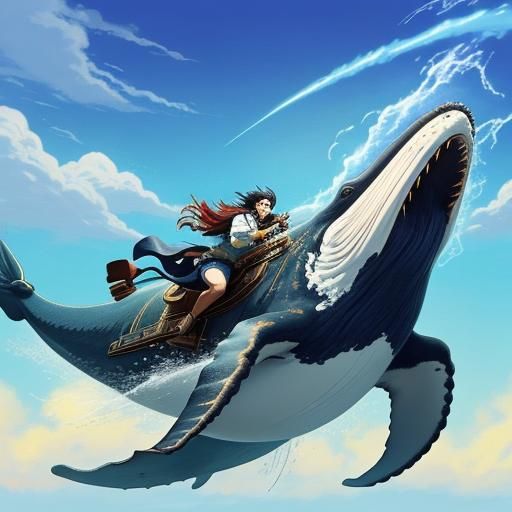Manga Style: Riding a Giant Flying Whale