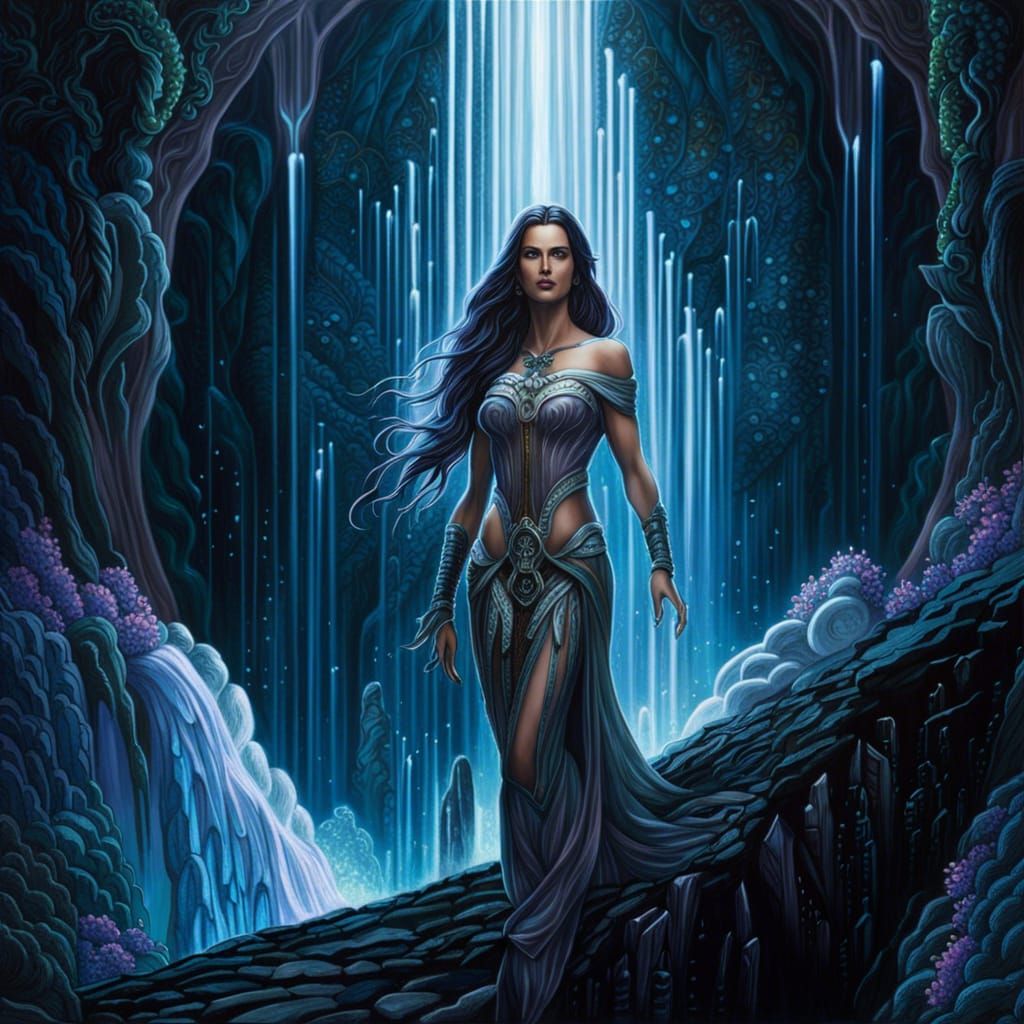 Selene in the Underworld: Ethereal Space Landscape