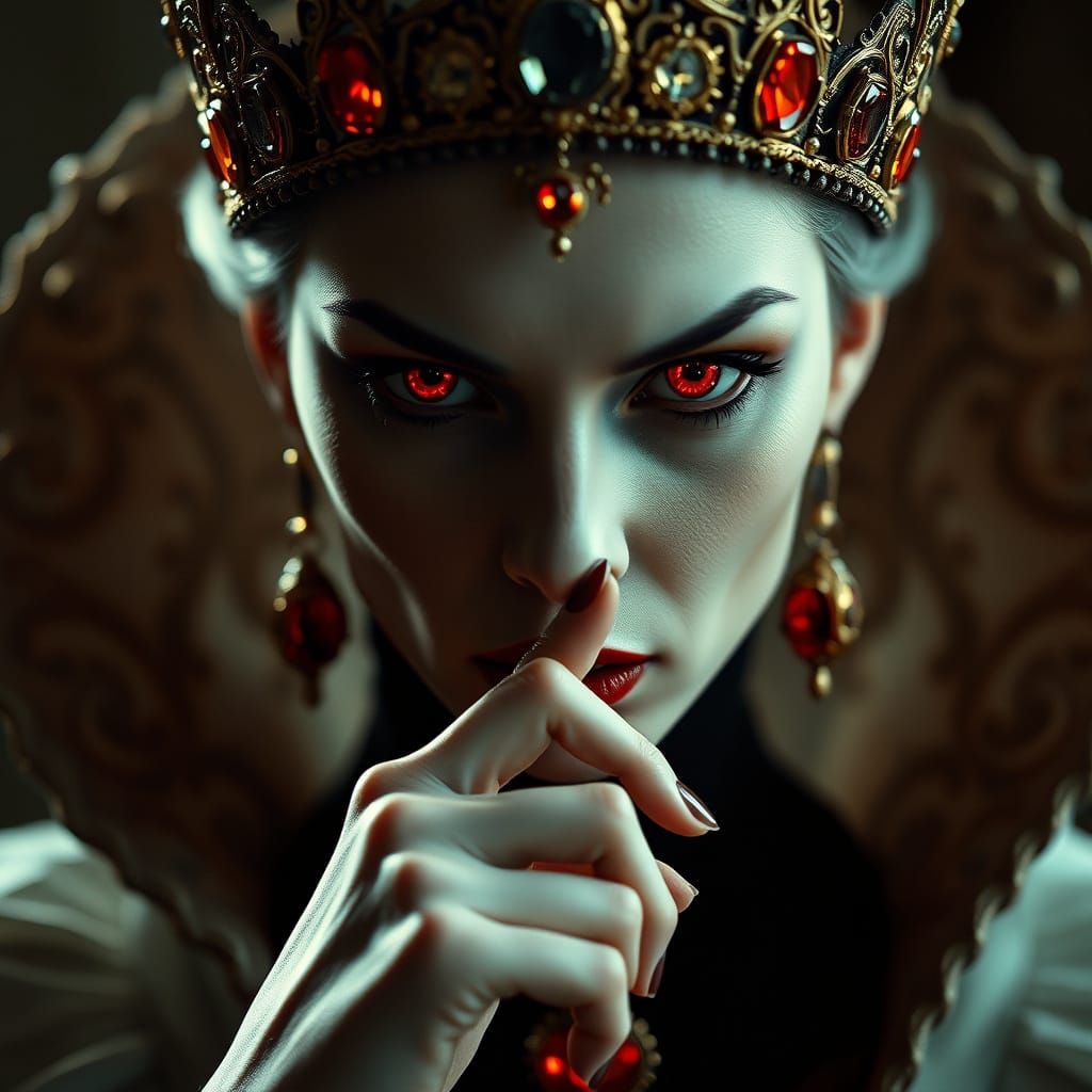 Gothic Vampire Queen in Regal, Haunted Beauty