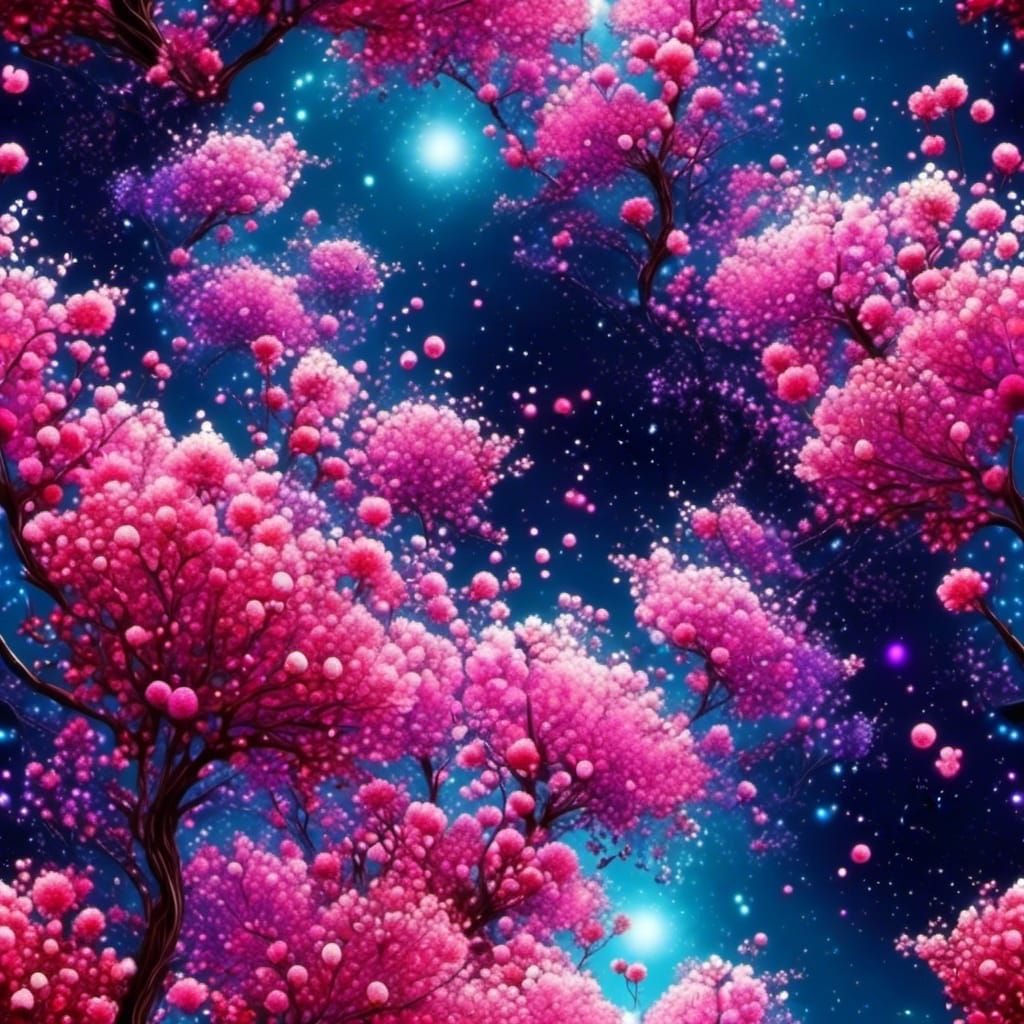 Exotic Alien World with Bioluminescent Flora