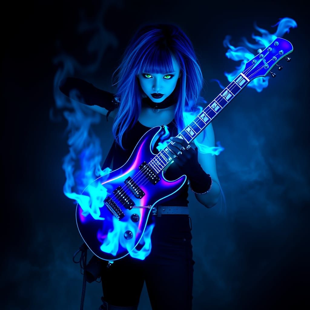 Goth Rock Star in Moody Gothic Style