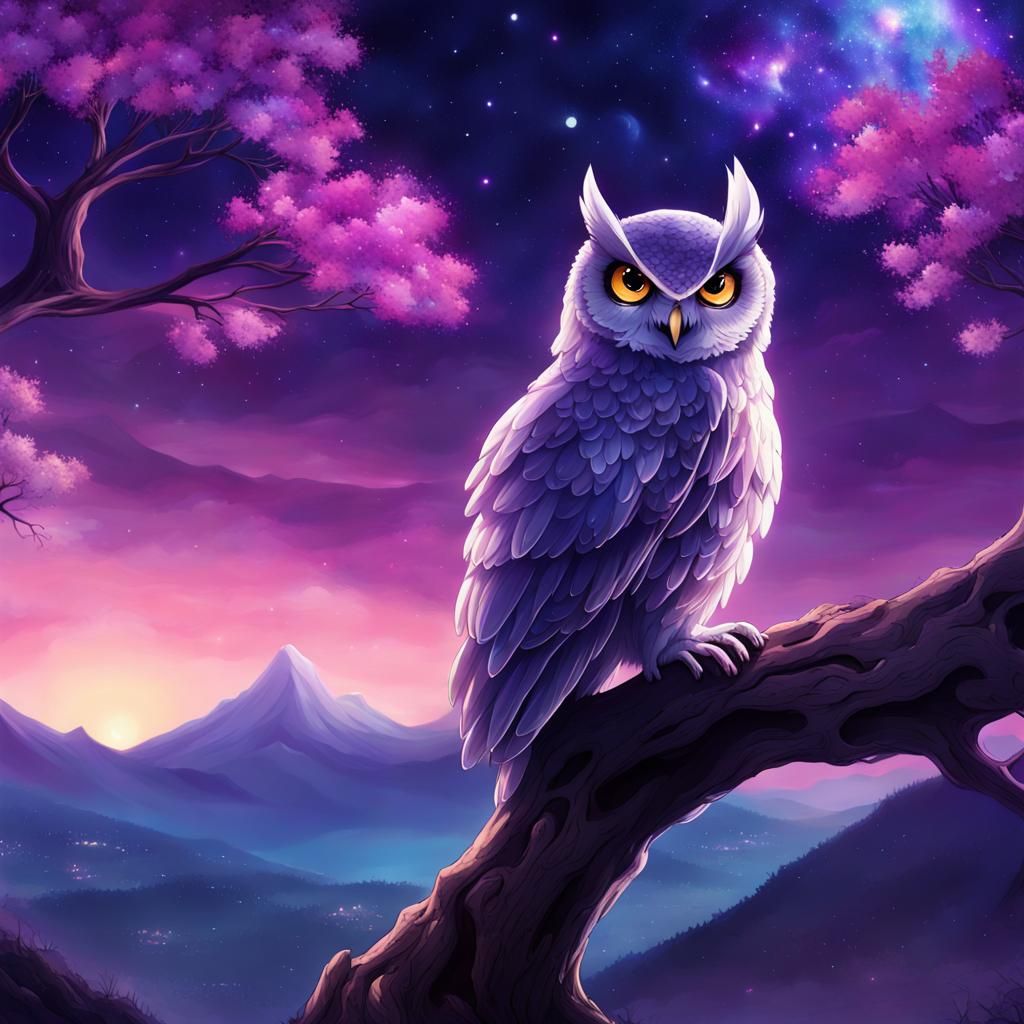 Pretty galaxy owl ~ I FOLLOW BACK!