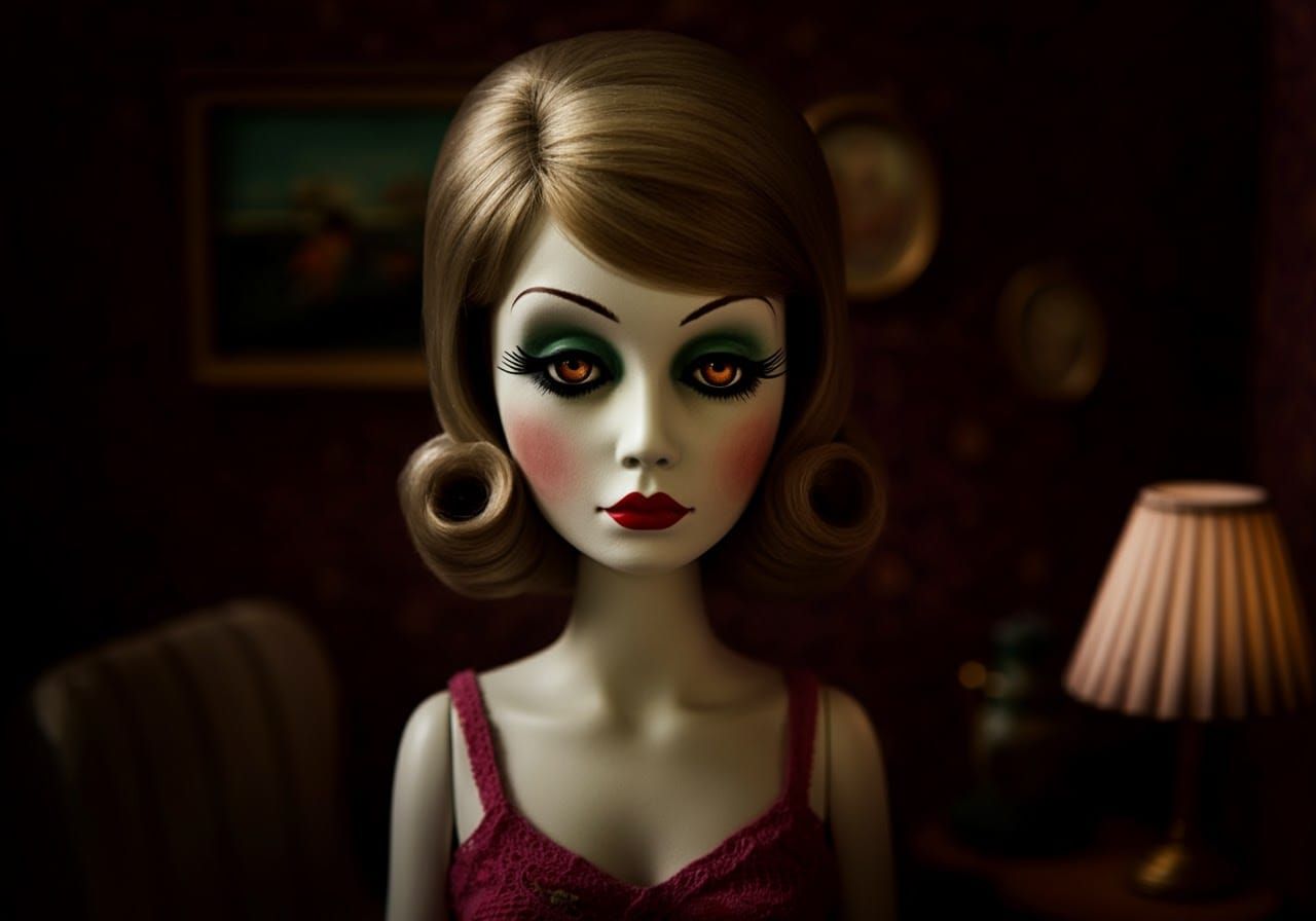 Groovy Android Dolls in Sixties Loungeroom