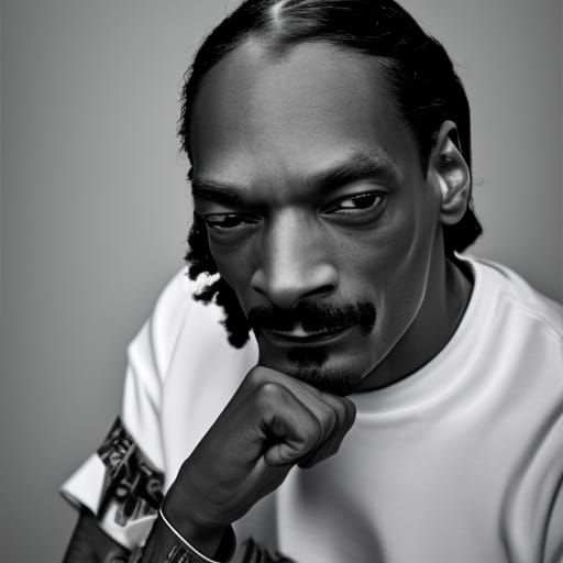 Snoop Dogg Close-Up Portrait in Studio Lighting