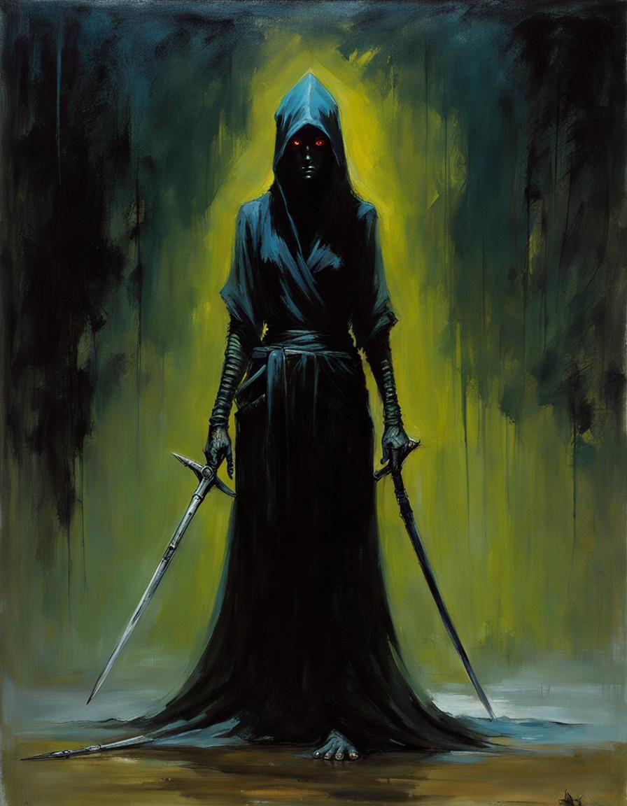 Otherworldly Ninja Witch in Dark Shadows