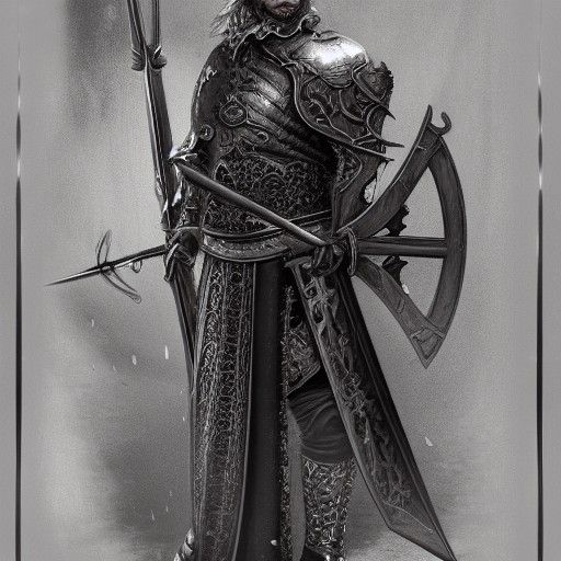 Black Steel Zweihander Fantasy Concept Art