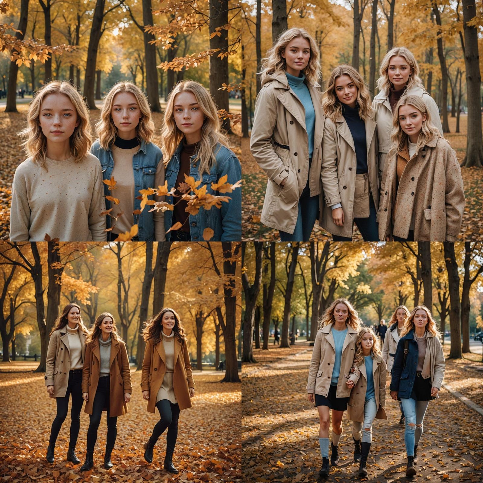 Girls in Autumn Park: Professional Photography