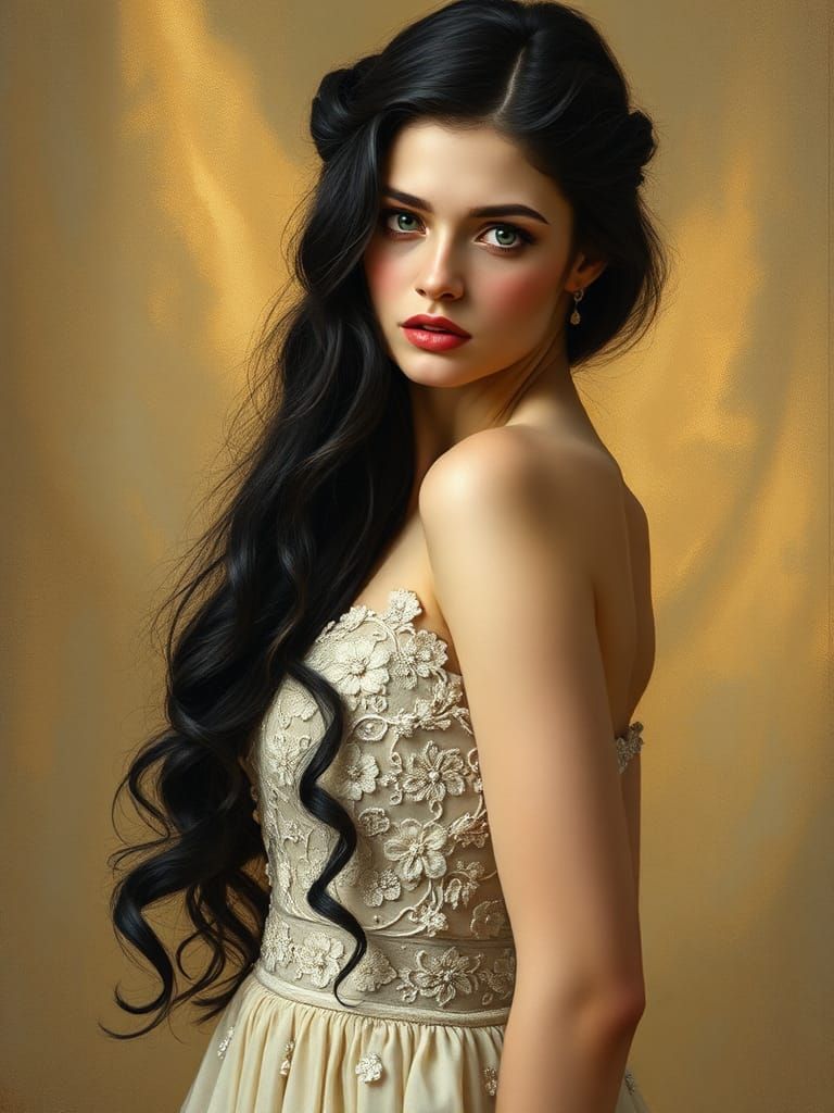 Elegant Woman in Impressionist Style