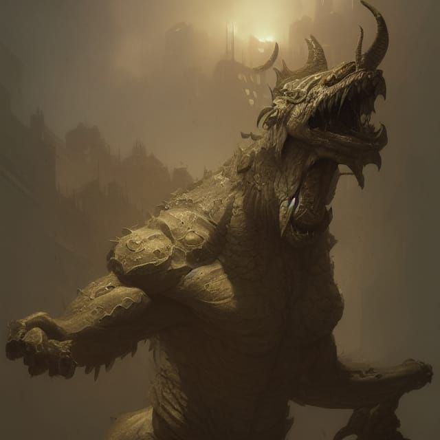 Epic Chimera Illustration in Hyperdetailed Style