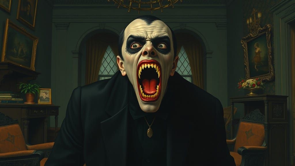 Mysterious Vampire Unveiled in Opulent Victorian Mansion