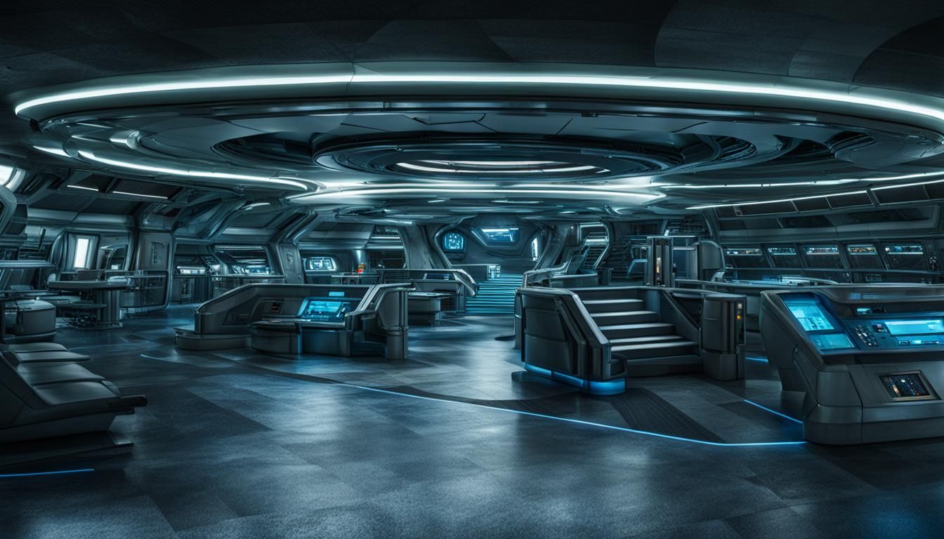 Futuristic Spaceship Bridge Design