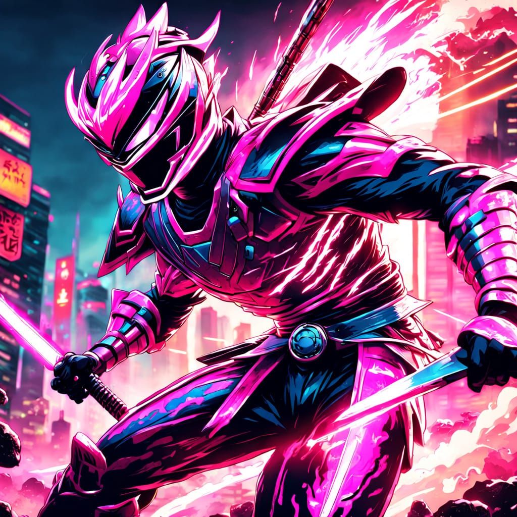 Pink Samurai Power Ranger in Shogun Mode