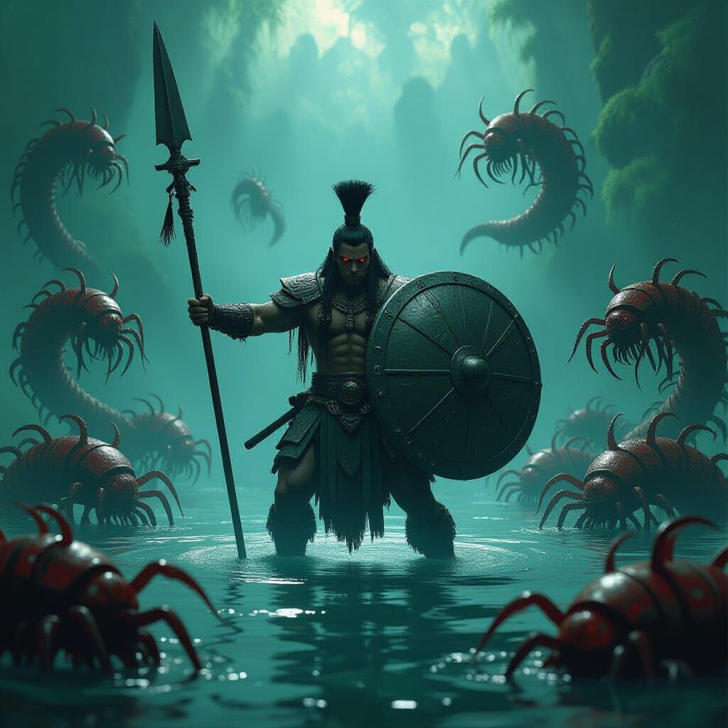 Miasma Warrior with Spear and Shield