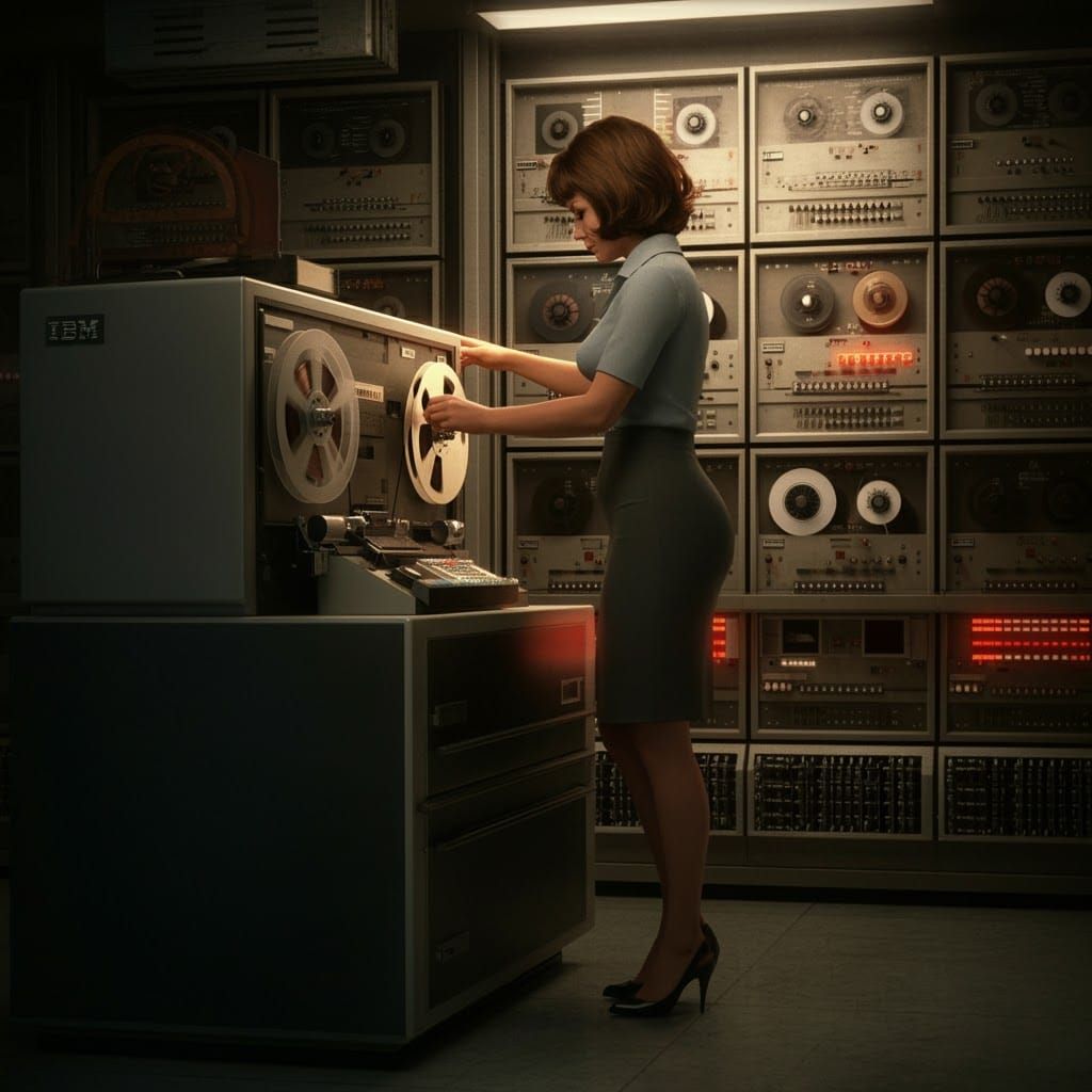 Swapping tapes on the mainframe