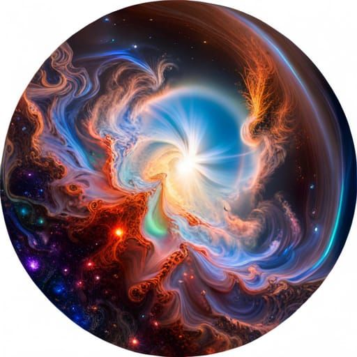 Iridescent Galaxy Inside Glass Orb: Hubble-Inspired Starscap...