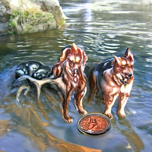 Cerberus at the River Styx: A Mythological Scene
