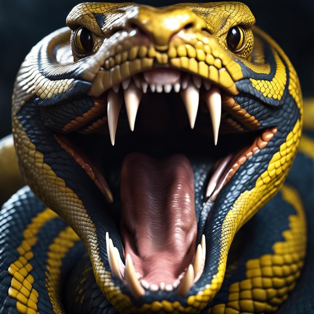 Upset Reticulated Python