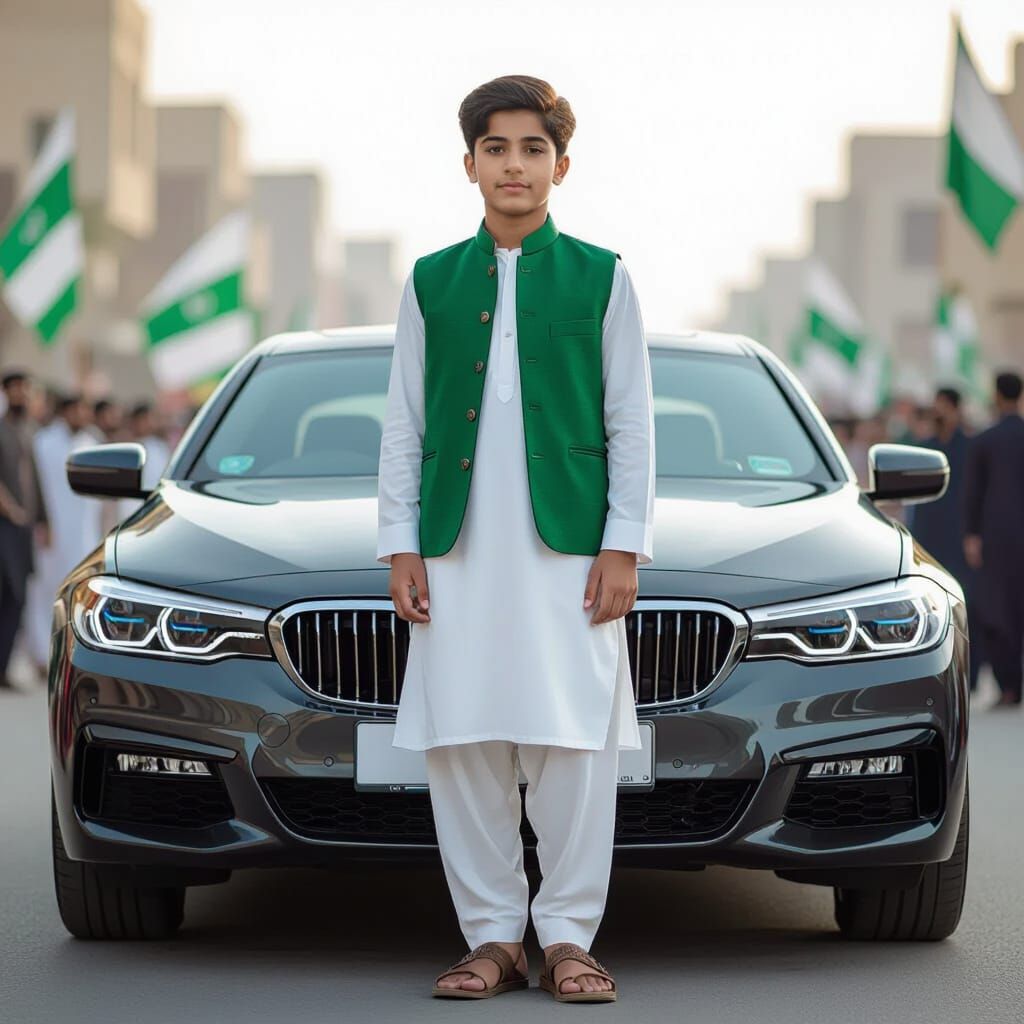 Pakistani Teen Celebrates Independence Day in Hyperrealistic...