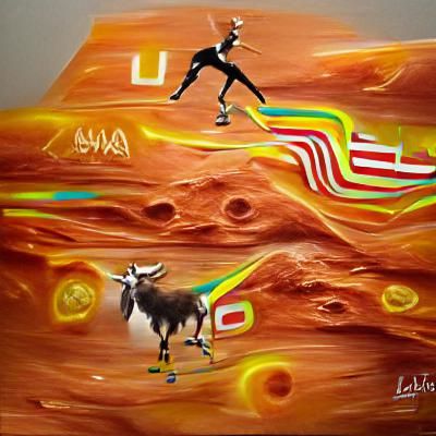 Usain Bolt on Llama Escapes Obama: Graffiti Art