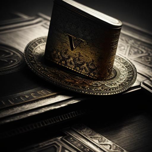 Hyperrealistic Letter V in High Resolution