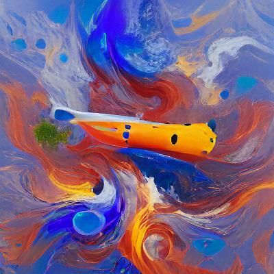 Abstract SpaceX Art in Complementary Colors
