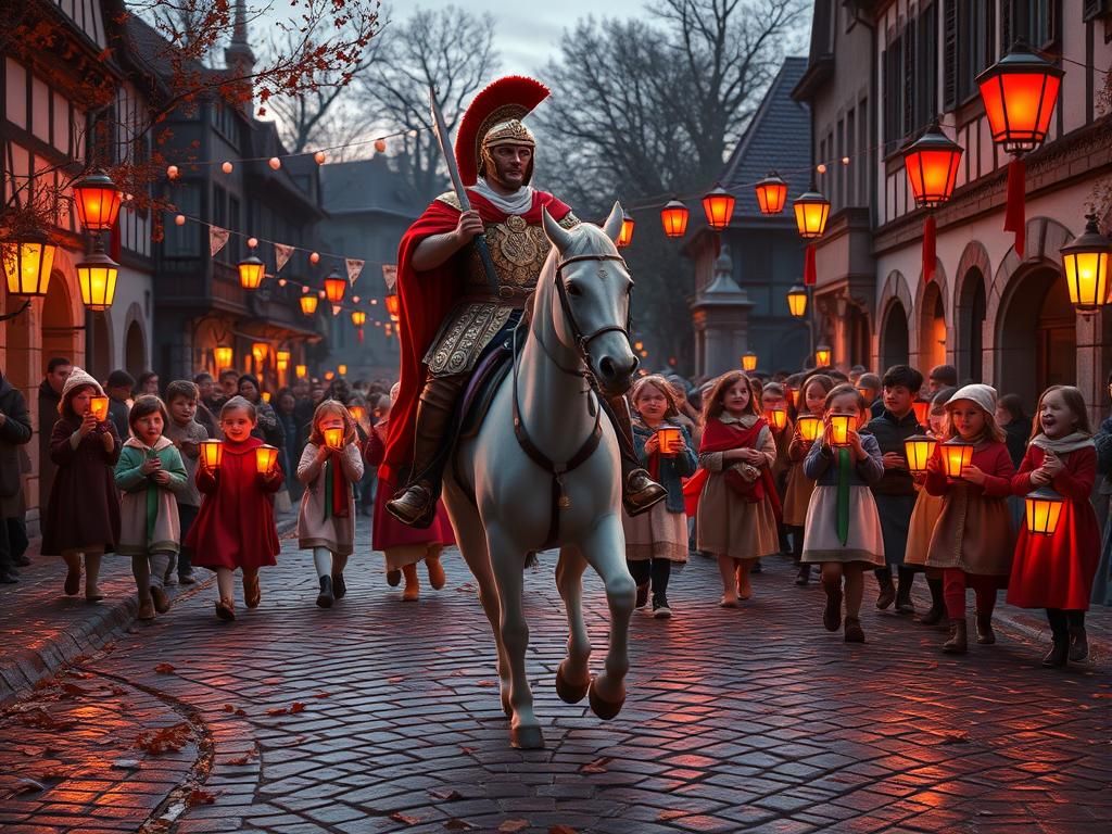 German "St. Martins Zug" Lanternprocession on Nov. 10th