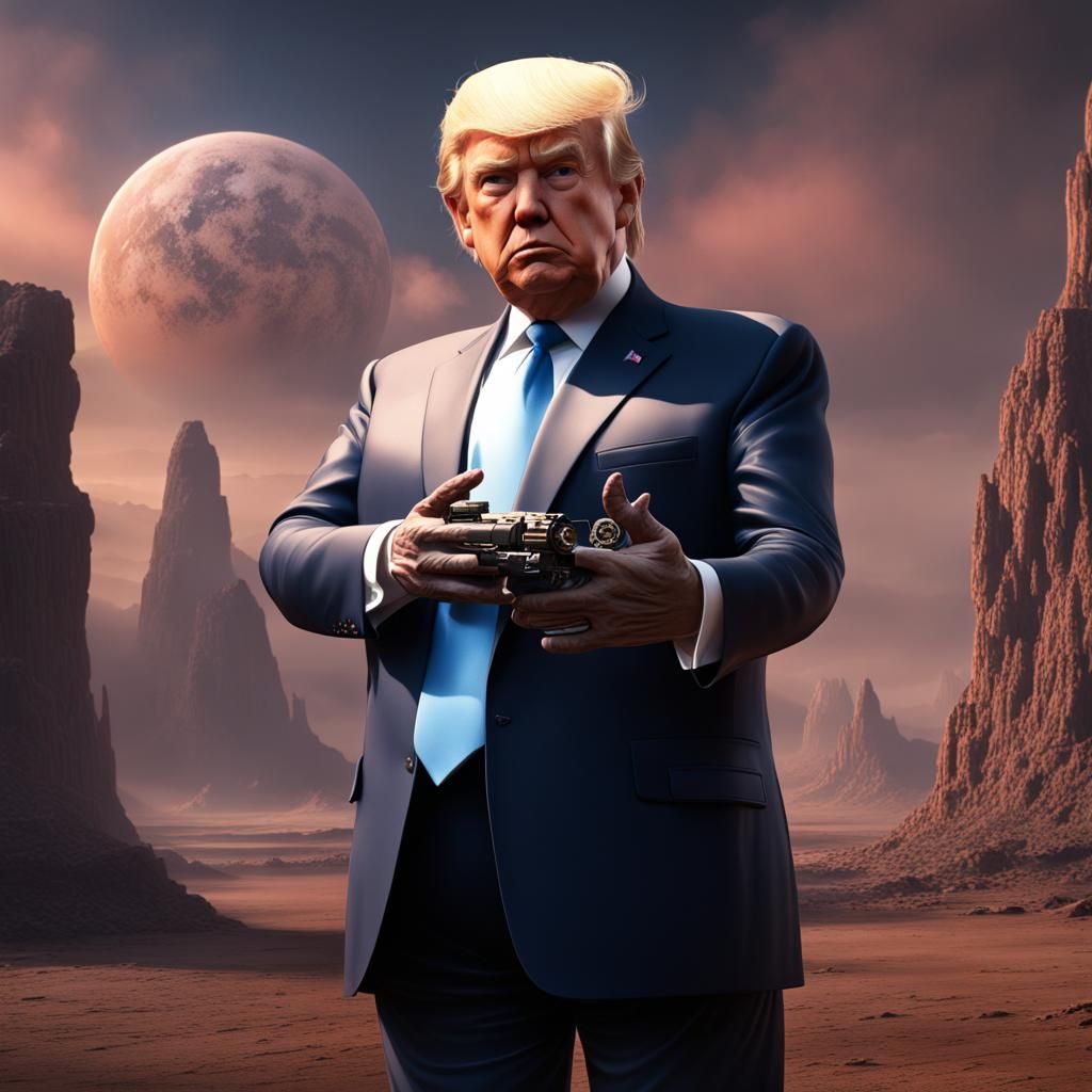 Donald Trump as ET: Detailed Matte Painting