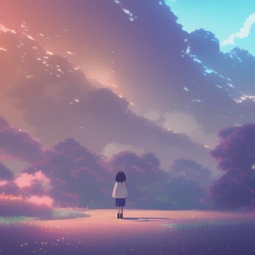 Anime Key Visual in Studio Ghibli Style