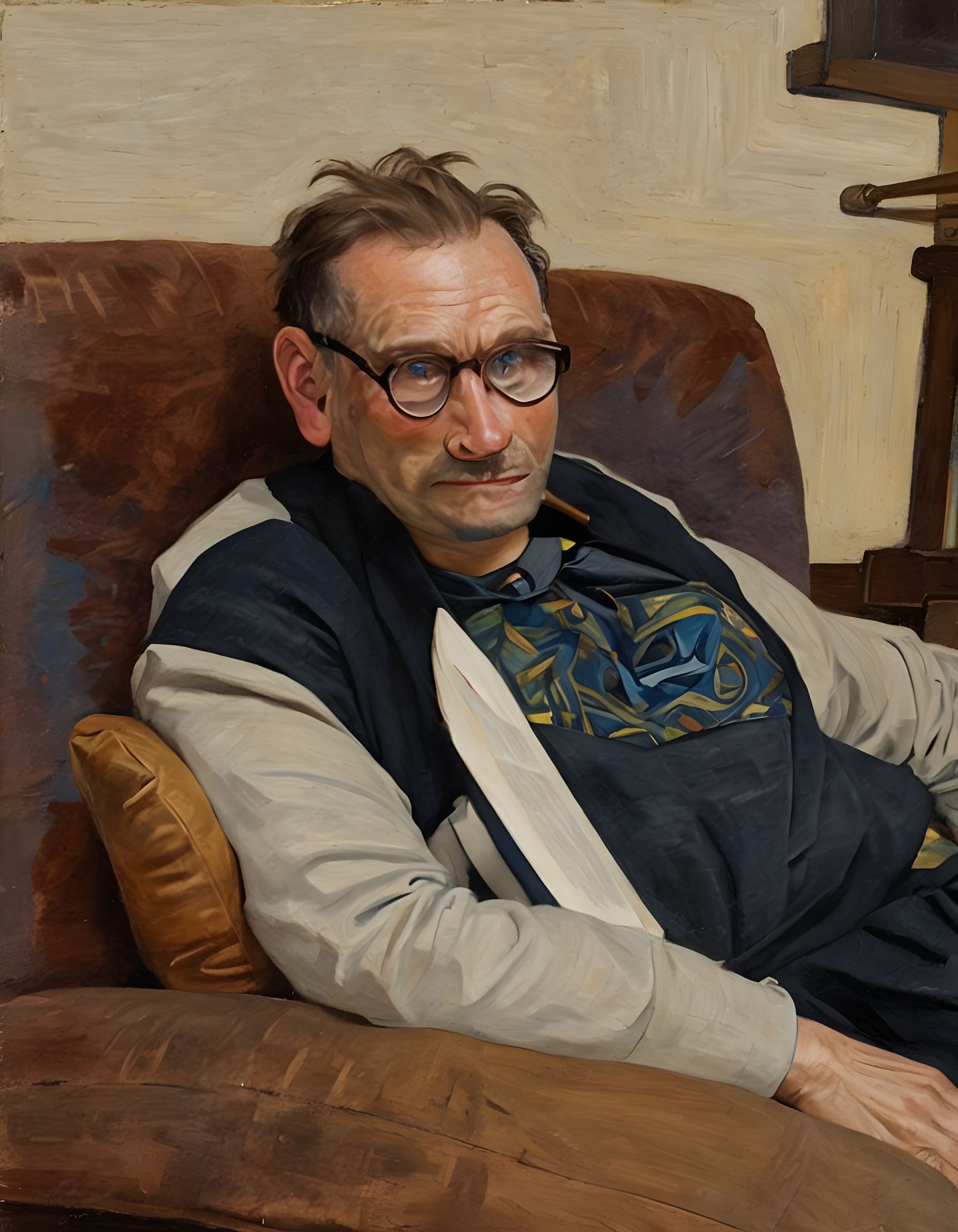 Fatherly Gentleman with a Hint of Mysterious Wonder