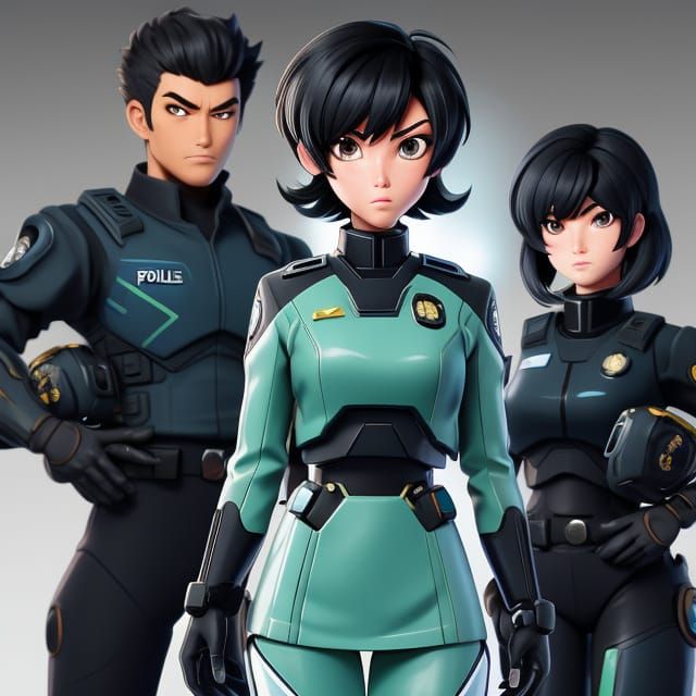 Anime scifi police officer...