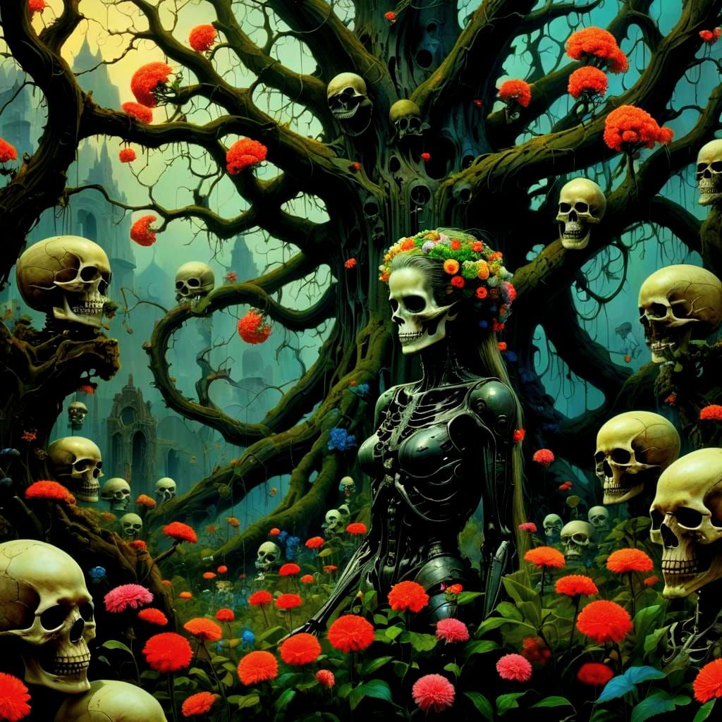Fantastical Love Death Matte Painting in Deep Color