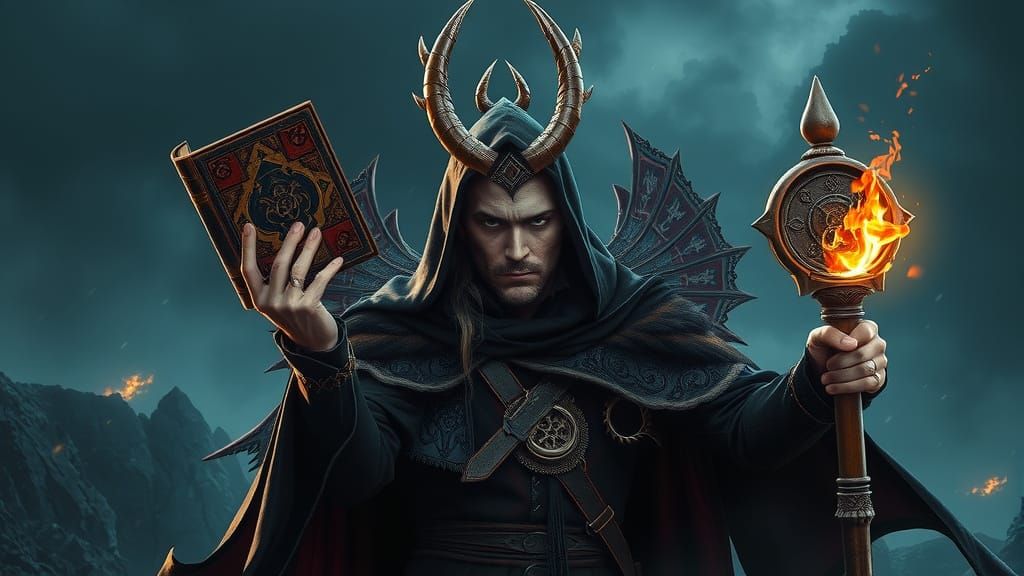 Dragonborn Sorcerer with Ancient Tomes, Hyperrealistic Detai...