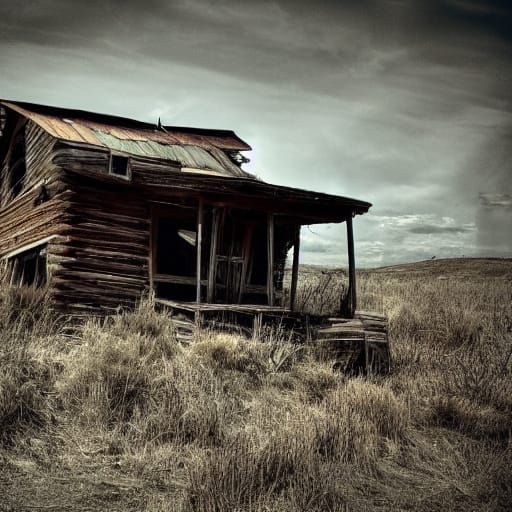 Abandoned Pioneer Cabin with Airliner Windows