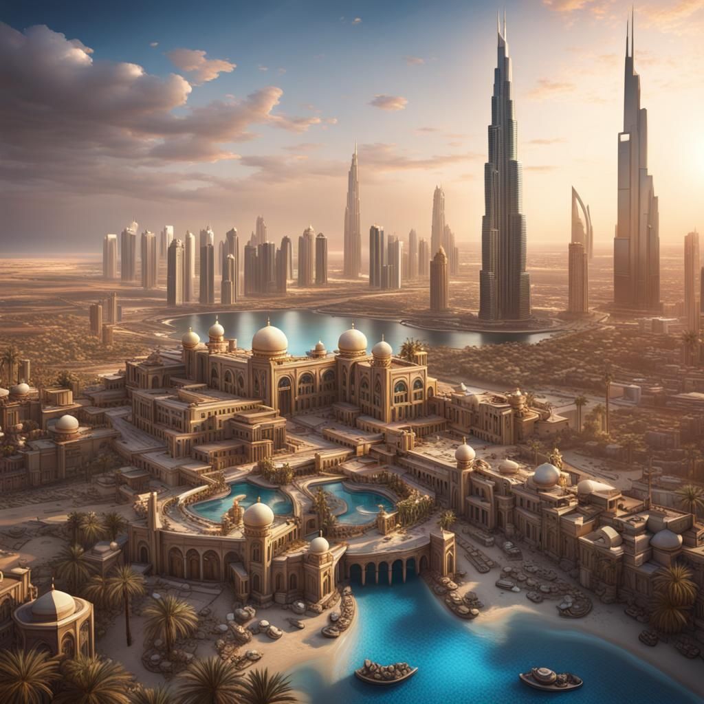 Dubai Destination Wedding: Fantasy Concept Art